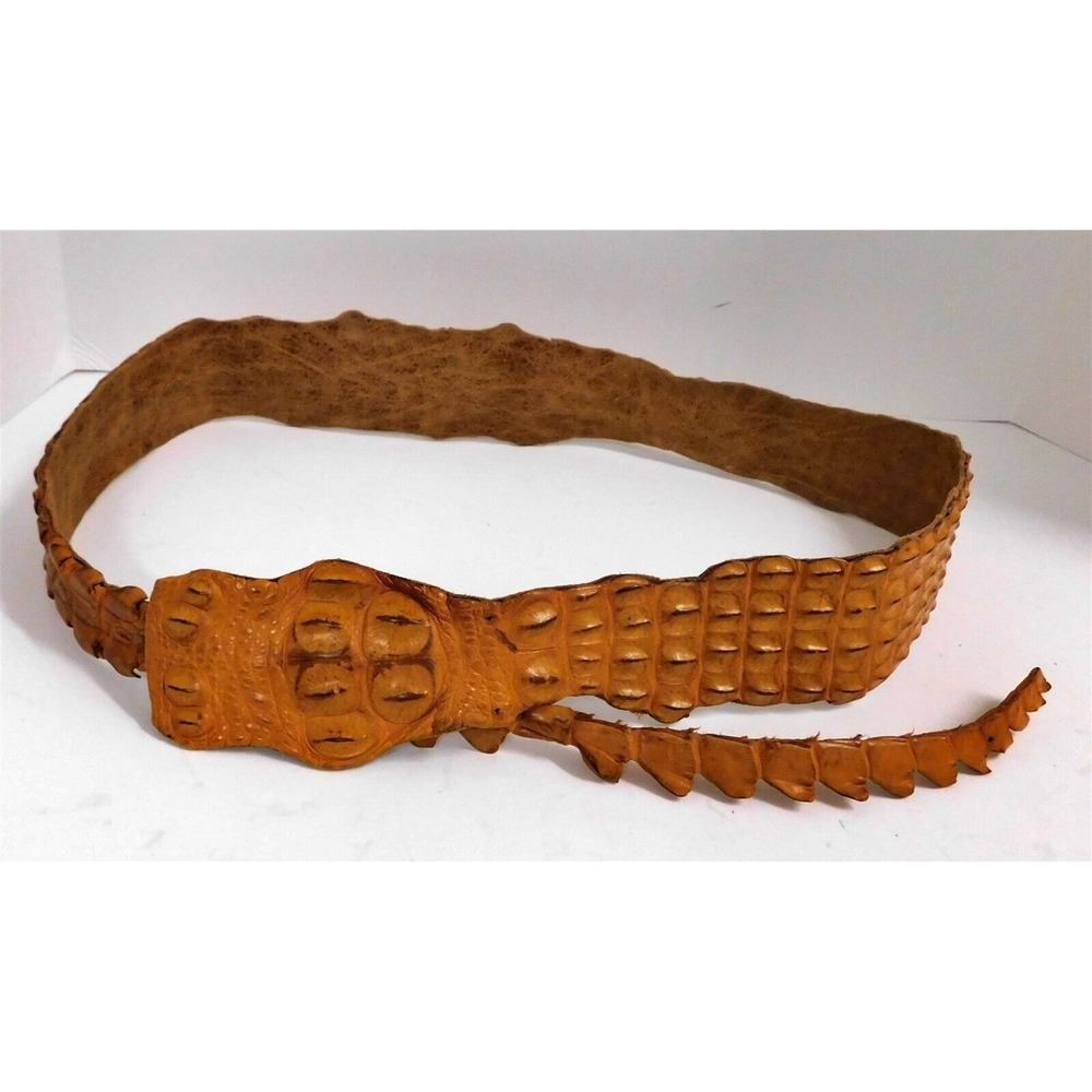 Genuine‎ Cognac Brown Hornback Alligator Belt sz 42